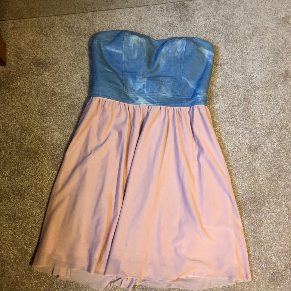 Denim sweet heart top dress